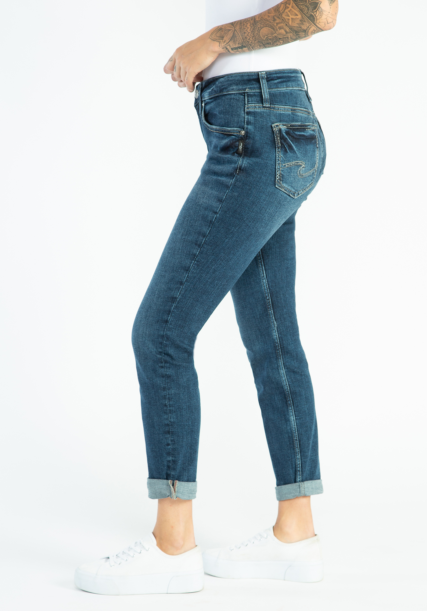 mid rise boyfriend jeans