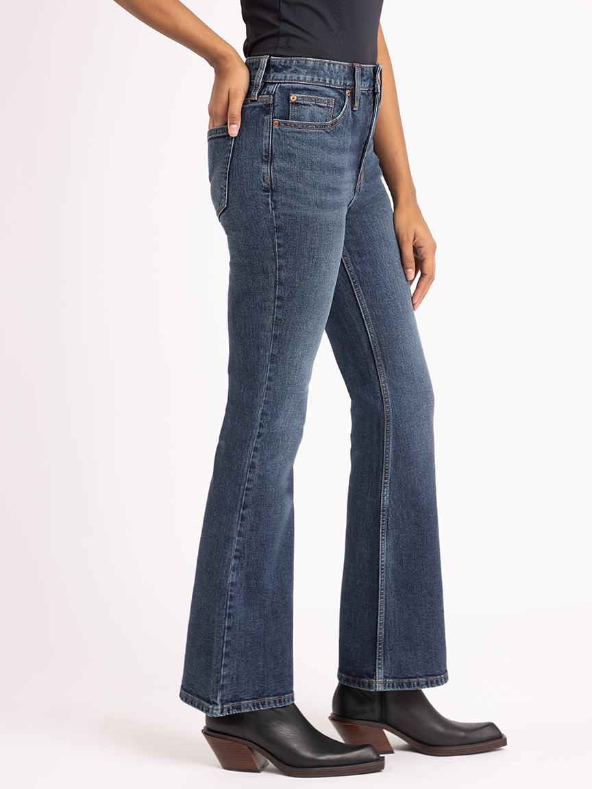 skinny flare jean dark authentic