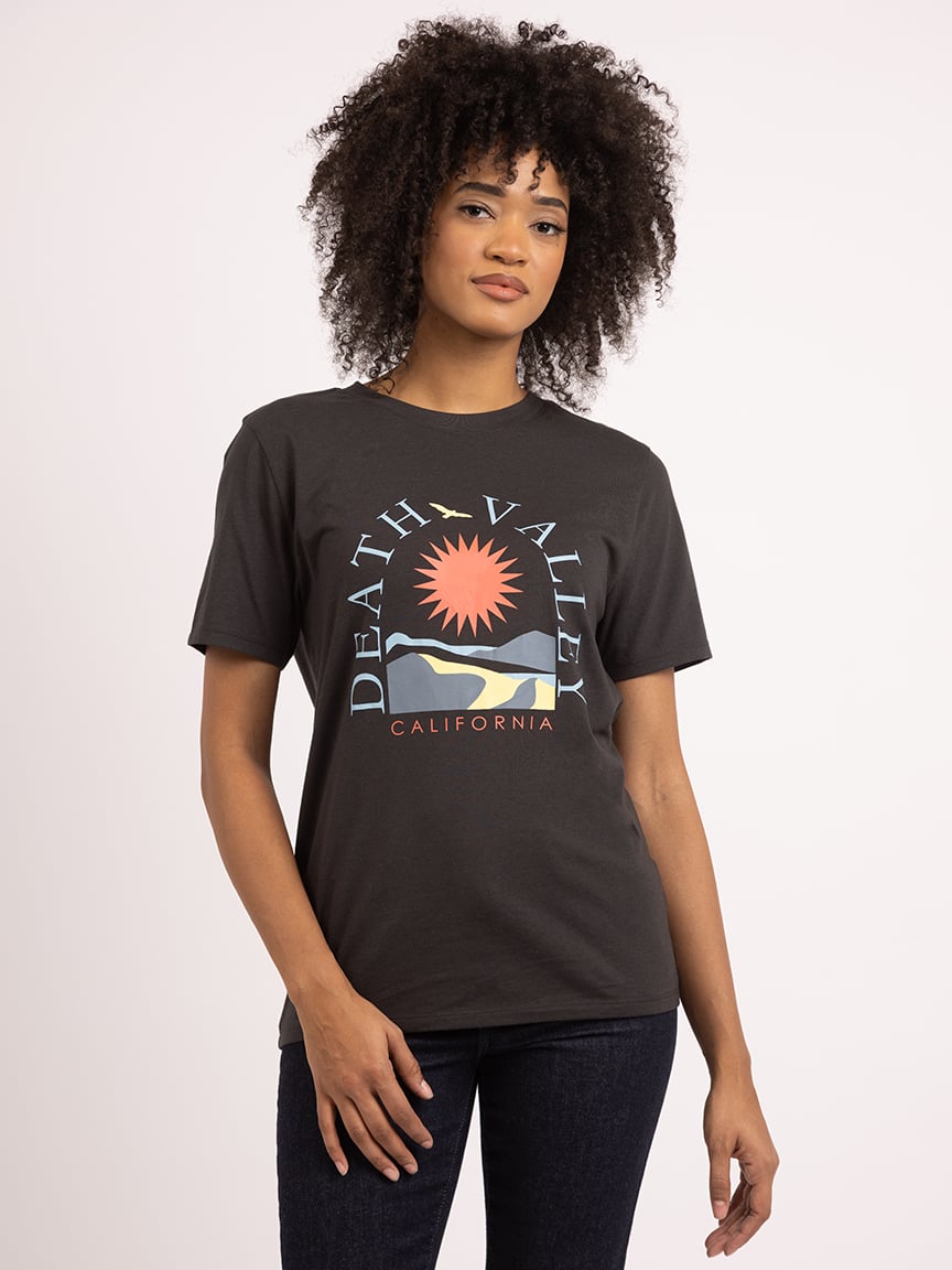 death valley crew neck graphic t-shirt