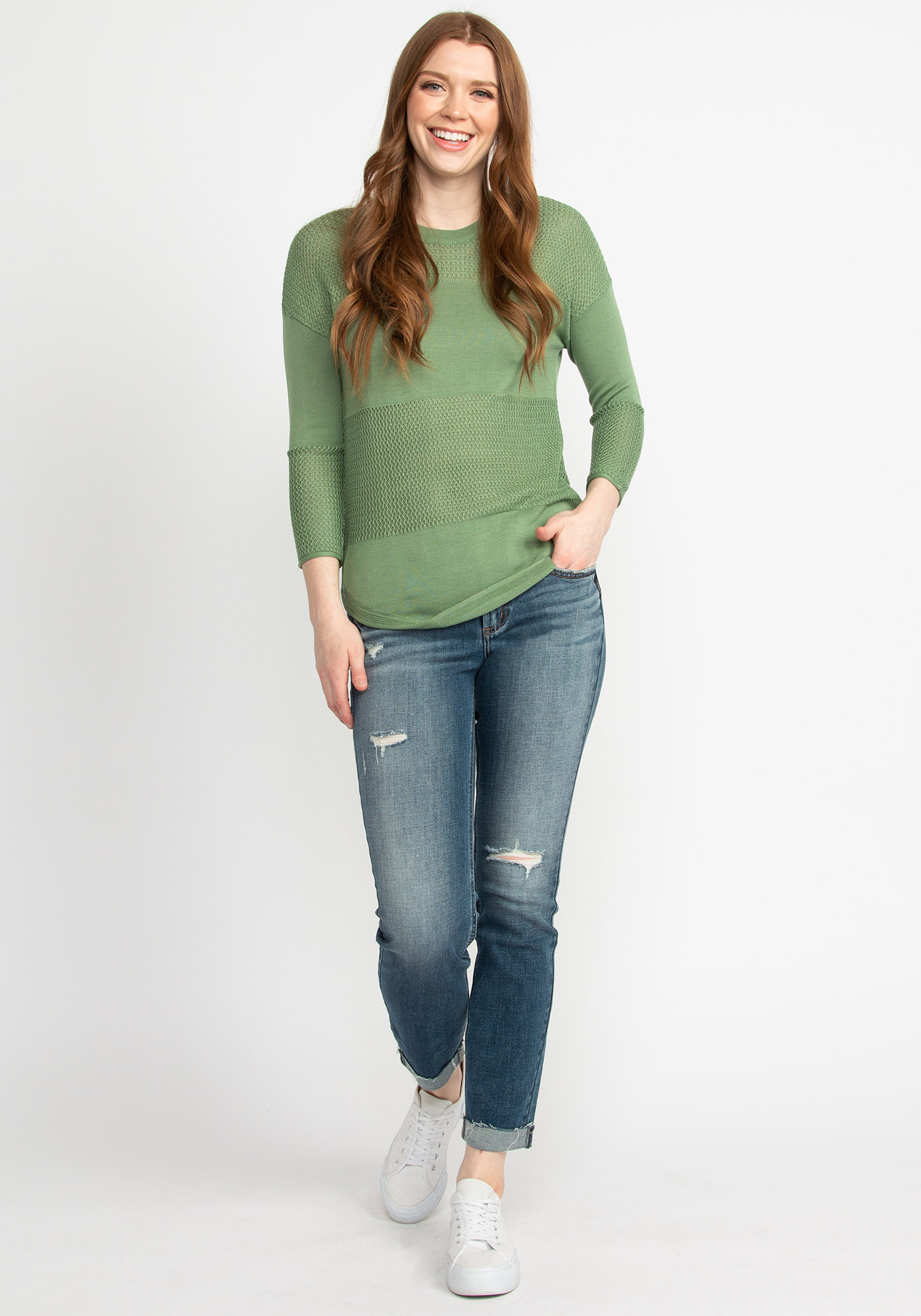 janessa crew neck popover