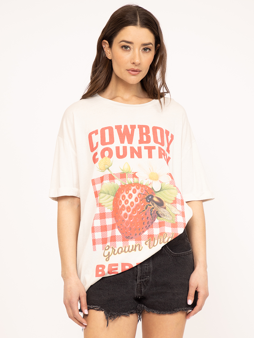 cowboy country berries oversized tee