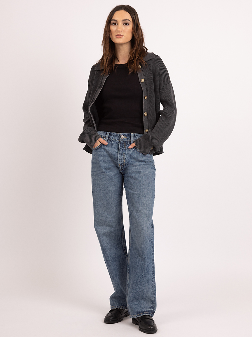 marta button front cardigan