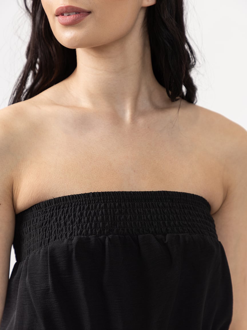 sleeveless tube top jumpsuit