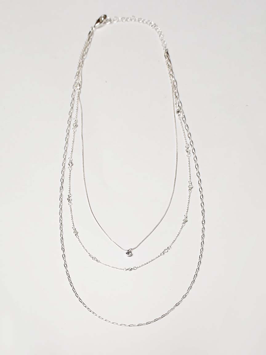 layer silver necklace