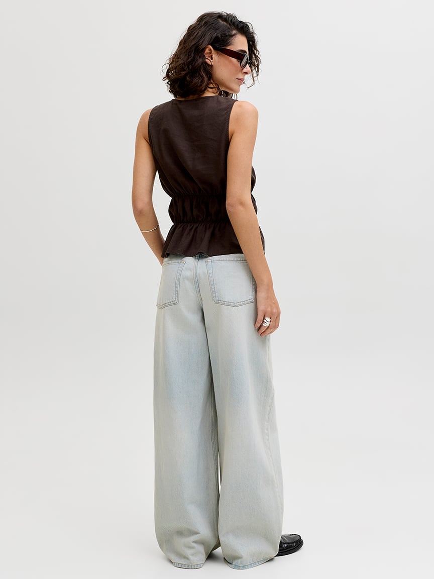 almira linen blend top