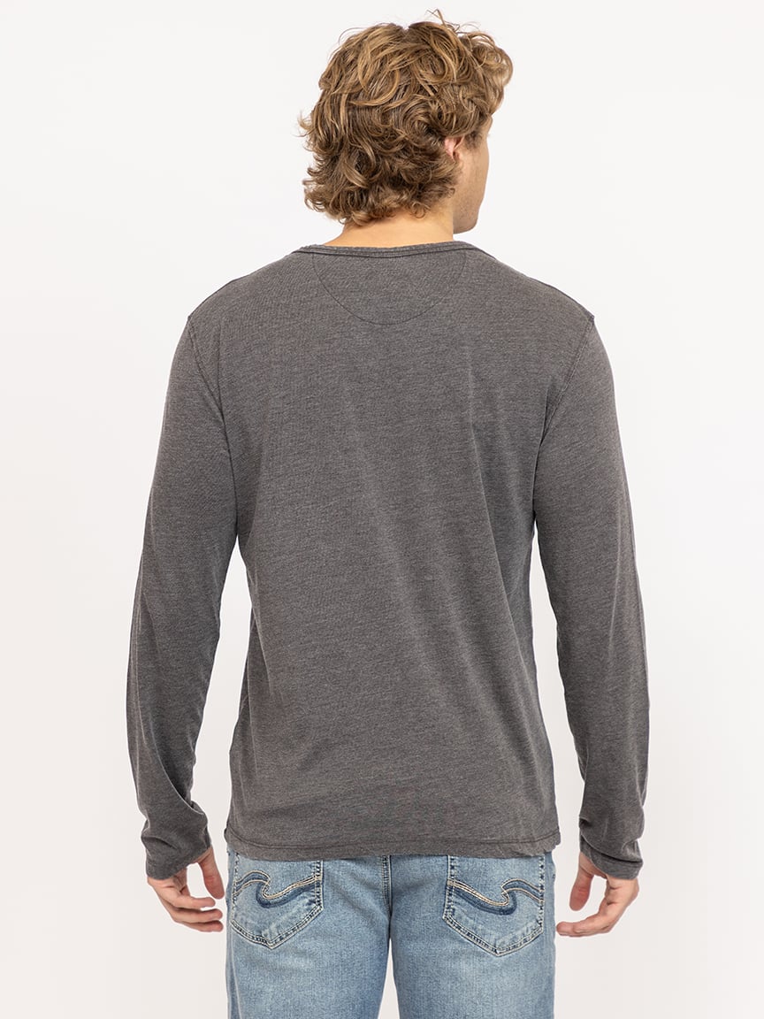acid wash henley tee