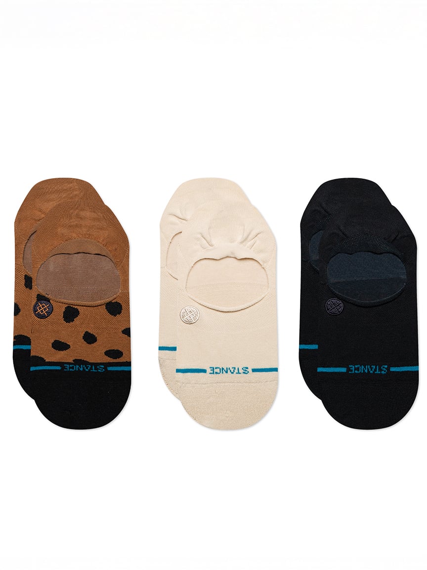 leopard no show socks 3pk