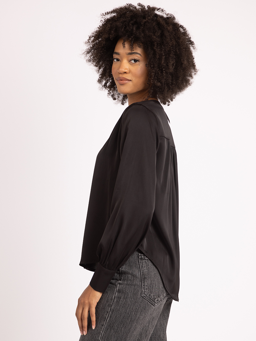 lea satin shirt