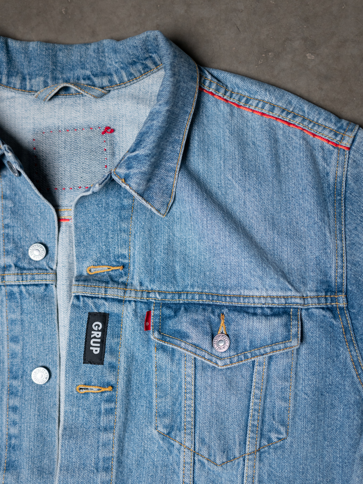 levi's type III trucker jacket with embroidery Bootlegger 2000008162