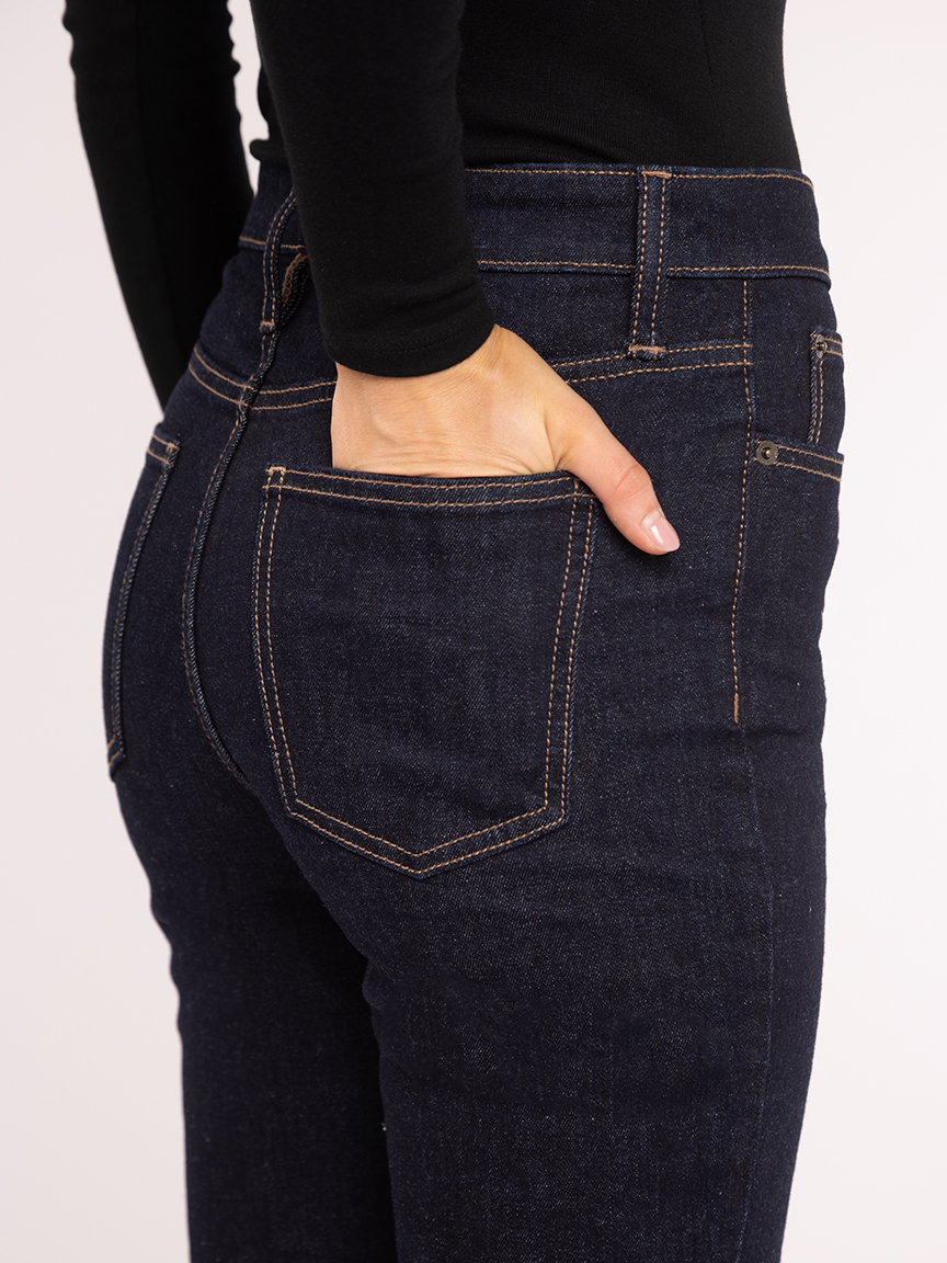 skinny flare jean rinse wash