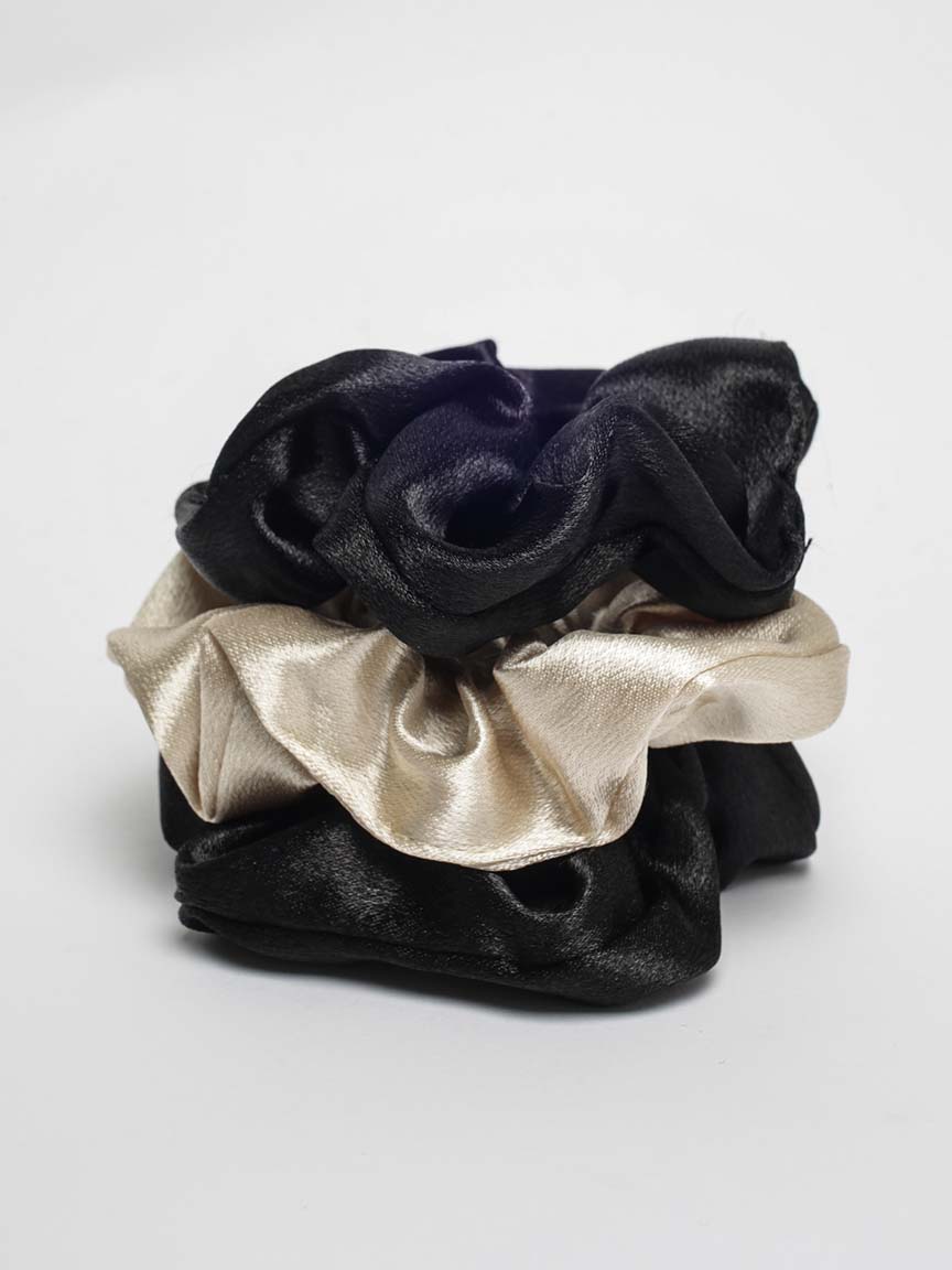 3 pack satin srunchies
