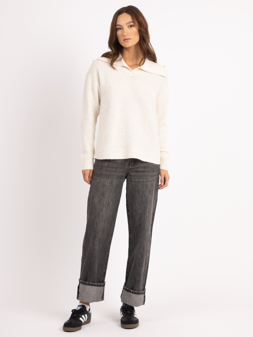 tawny johnny collar sweater