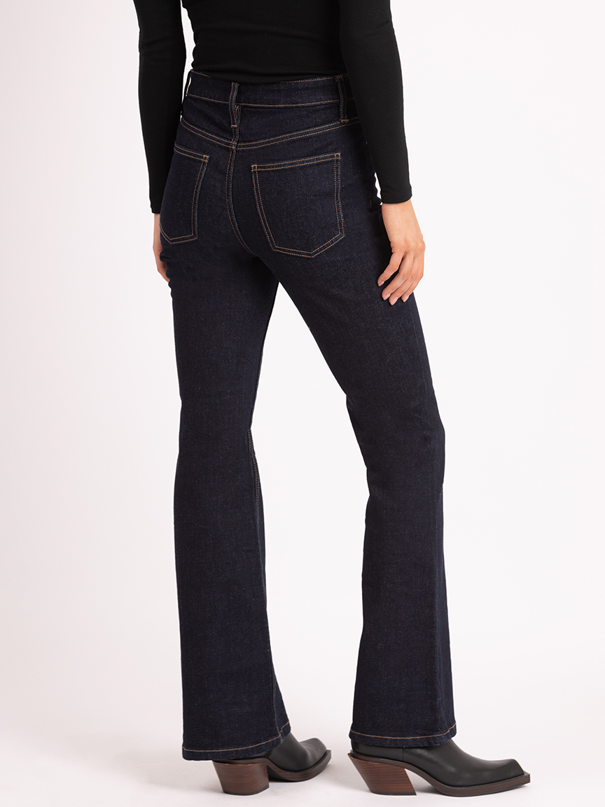 skinny flare jean rinse wash