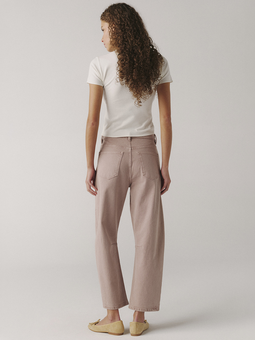 BNA soft curve barrel jean rosewood