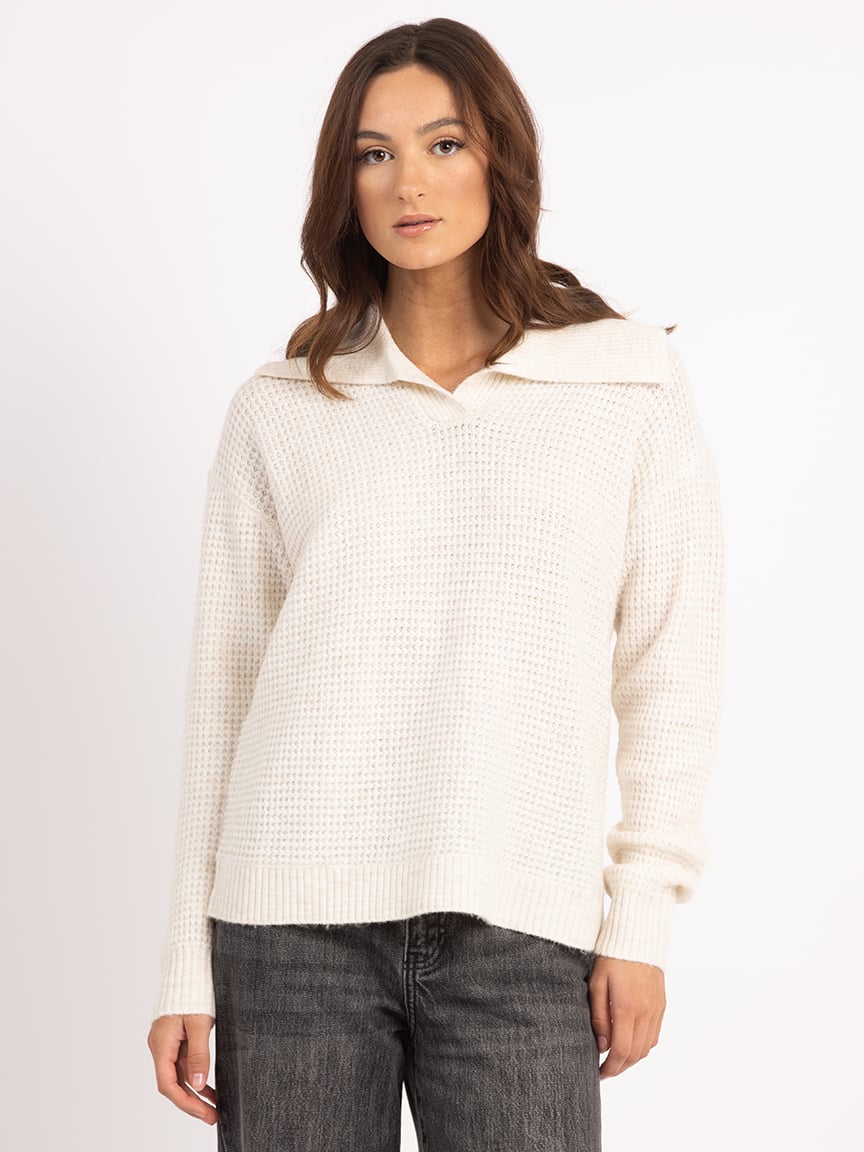 tawny johnny collar sweater