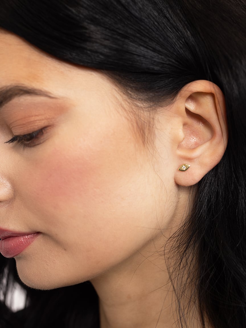 astra stud earrings gold