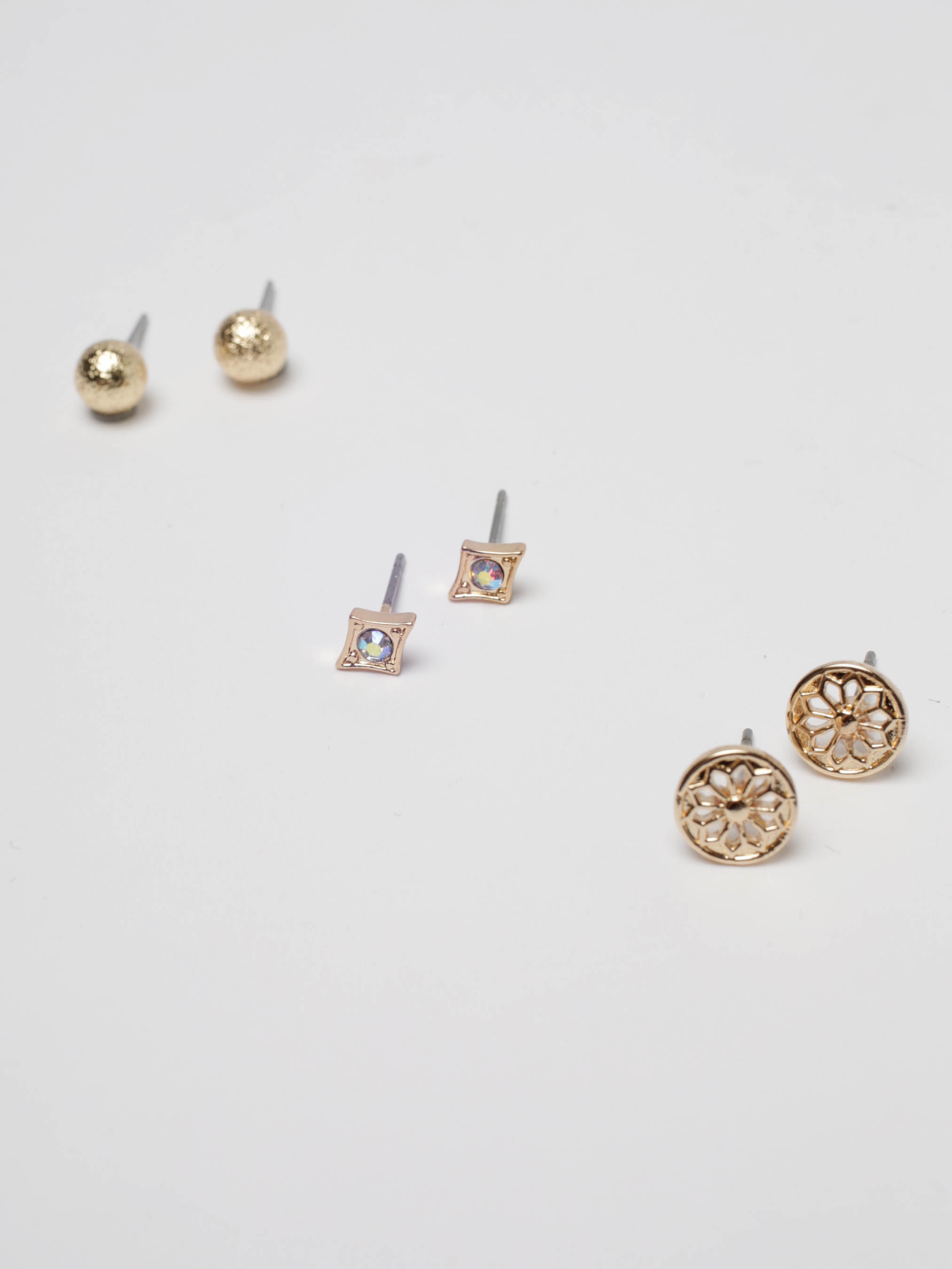 6 pack gold earrings