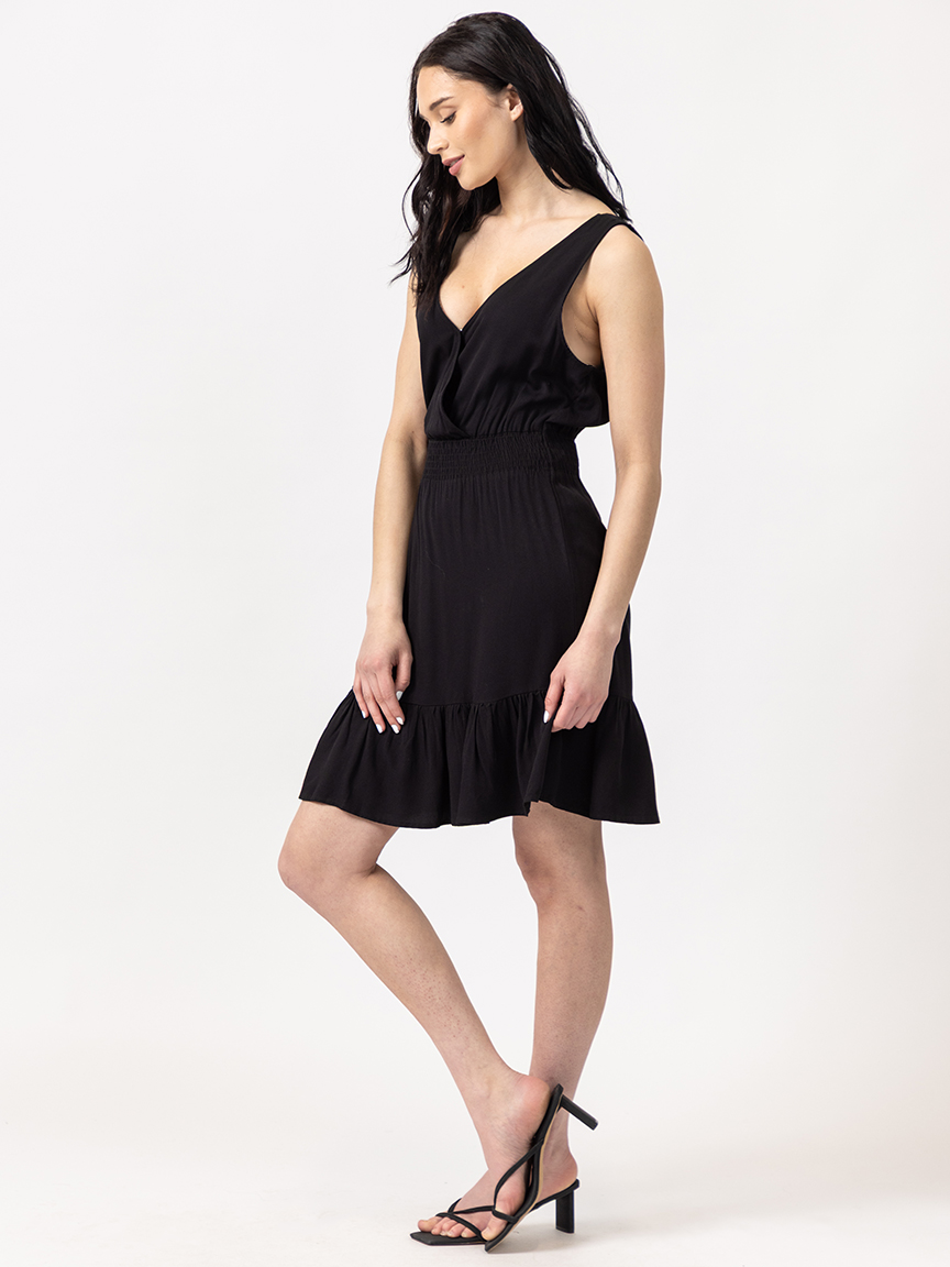 v-neck short dress