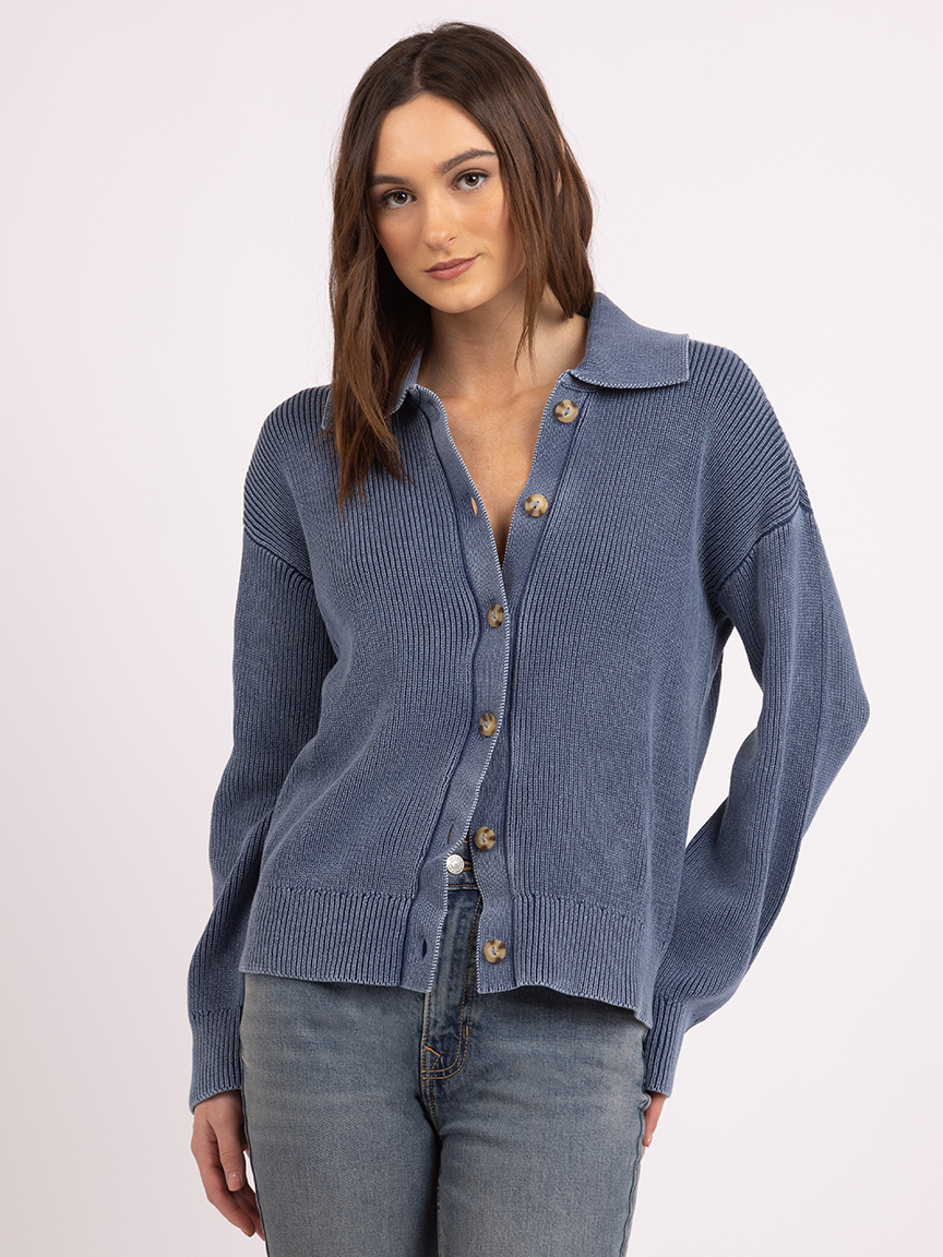 marta button front cardigan
