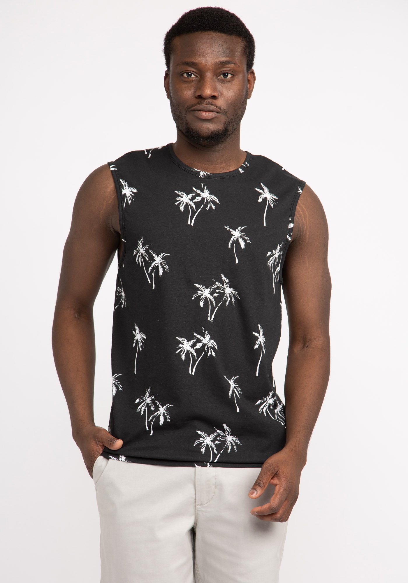 orion palm printed tank top