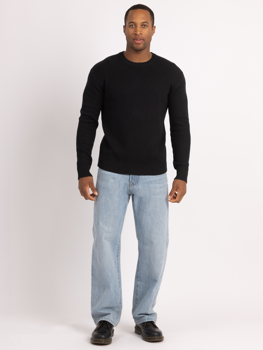 derek washed ribbed crewneck